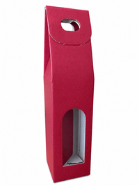 F1 Astuccio Porta Bottiglia Rigido Premium — Packaging Vino Effetto Tessuto Personalizzabile