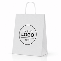 Shopper Carta Kraft Maniglia Ritorta Personalizzata — Negozi, Boutique e Retail