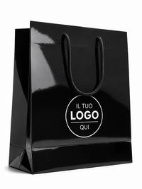 Shopper Lusso Plastificata Lucida — Busta Carta Premium con Logo per Boutique e Brand Luxury