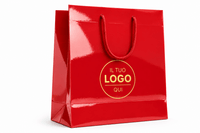Shopper Lusso Plastificata Lucida — Busta Carta Premium con Logo per Boutique e Brand Luxury