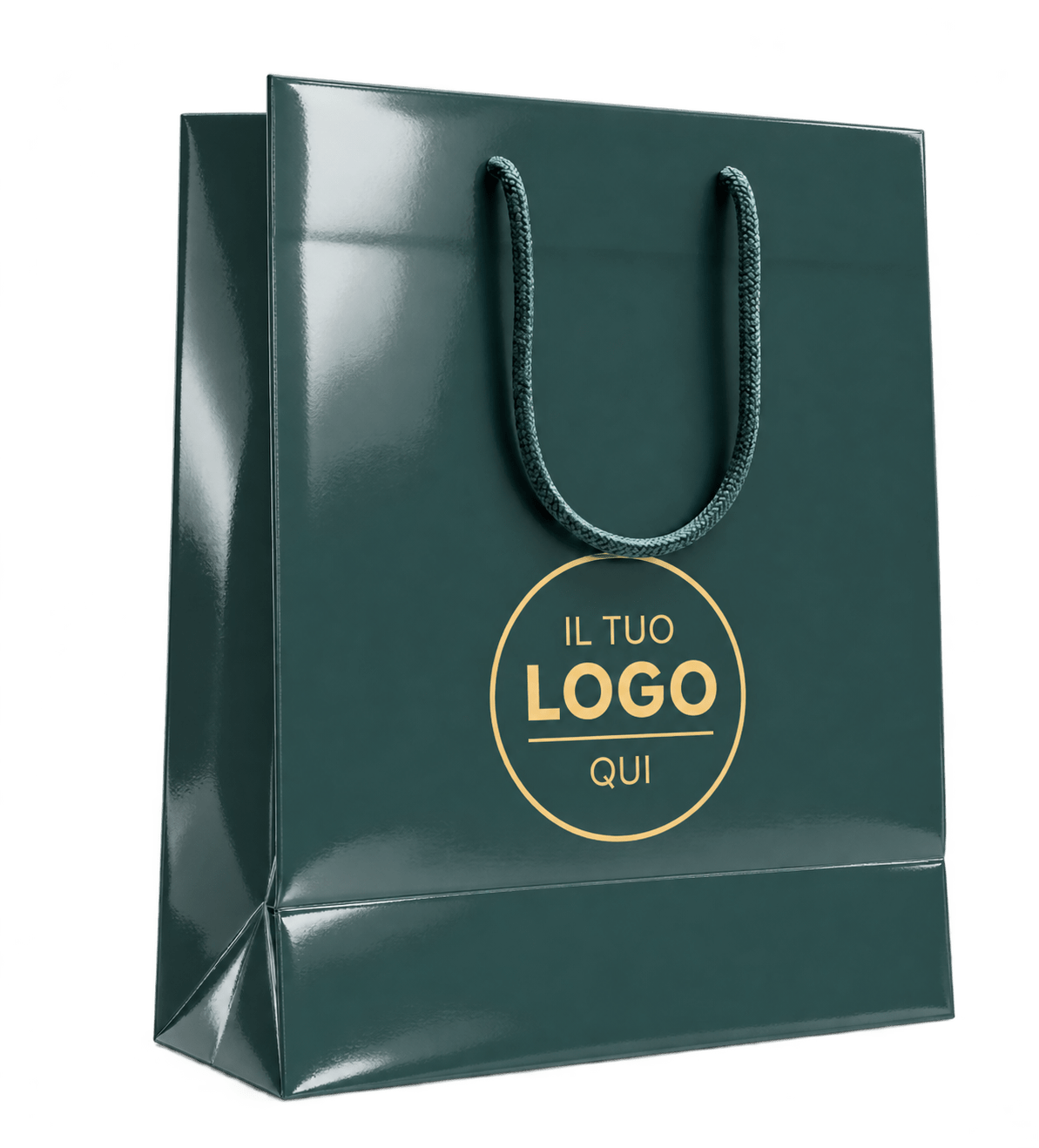 Shopper Lusso Plastificata Lucida — Busta Carta Premium con Logo per Boutique e Brand Luxury - EMMETRE ®